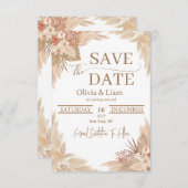 Pampas Grass Save the Date Einladung Hochzeit (Vorne/Hinten)