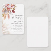 Pampas Grass Script Chic Bridal Dusche Einladung (Vorne/Hinten)
