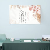 Pampas Grass Script Terracotta Brautparty Banner (Messeveranstaltung)