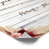 Pampas Grass Sign unser Gästebuch Hochzeit (Ecke)