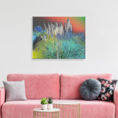Pampas Grass Solarized - Digitale Manipulation Leinwanddruck (Insitu (Wohnzimmer))