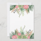 Pampas Grass Succulent Couples Brautparty Einladung (Rückseite)