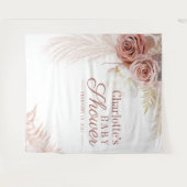 Pampas Grass Tan Baby Shower Foto Stand Hintergrun Wandteppich (Vorderseite (Horizontal))