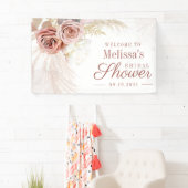 Pampas Grass Tan Brautparty Begrüßungsbanner Banner (Insitu)