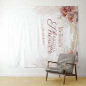 Pampas Grass Tan Brautparty Hintergrund Wandteppich (Beispiel (Horizontal))