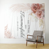 Pampas Grass Tan Brautparty Hintergrund Wandteppich (Beispiel (Horizontal))