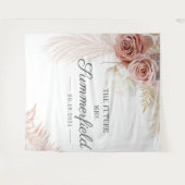 Pampas Grass Tan Brautparty Hintergrund Wandteppich (Vorderseite (Horizontal))