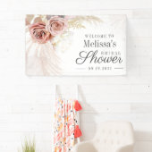 Pampas Grass Tan Brautparty Willkommen Banner (Insitu)