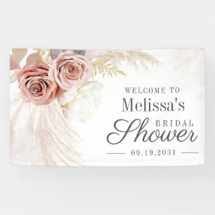 Pampas Grass Tan Brautparty Willkommen Banner