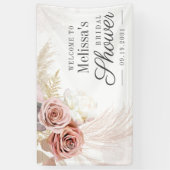 Pampas Grass Tan Brautparty Willkommen Banner (Vertikal)