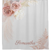 Pampas Grass Tan Bridal Duschvorhang (Vorderseite)
