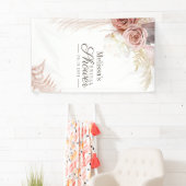 Pampas Grass Tan Bridal Shower Banner (Insitu)