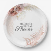 Pampas Grass Tan Bridal Shower Pappteller (Vorderseite)