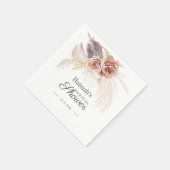 Pampas Grass Tan Desert Brautparty Paper Serviette (Ecke)