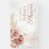 Pampas Grass Tan Drives Palms Brautparty Willkomme Banner (Vertikal)