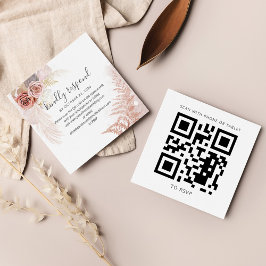 Pampas Grass Tan QR Code Wedding Website UAWG