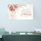 Pampas Grass Tan Script Brautparty Willkommen Banner (Messeveranstaltung)
