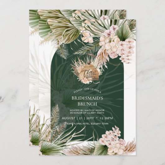 Pampas Grass TEA PARTY Brautparty Mittagessen (Vorne/Hinten)