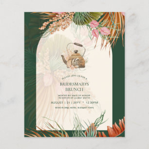 Pampas Grass TEA PARTY Brautparty Mittagessen Flyer