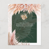 Pampas Grass TEA PARTY Brautparty Mittagessen Flyer (Hinten)