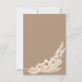 Pampas Grass Teddy Bear Danke Karte (Rückseite)