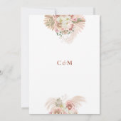 Pampas Grass Terracotta Arch Boho Wedding Save The Date (Rückseite)