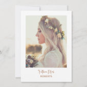 Pampas Grass Terracotta Arch Foto Brautparty Einladung (Rückseite)