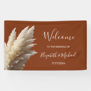 Pampas Grass Terracotta   Begrüßung Banner