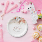 Pampas Grass Terracotta Blume Cheers Tropical Pappteller (Party)