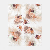 Pampas Grass Terracotta Blume Fleecedecke (Vorderseite)