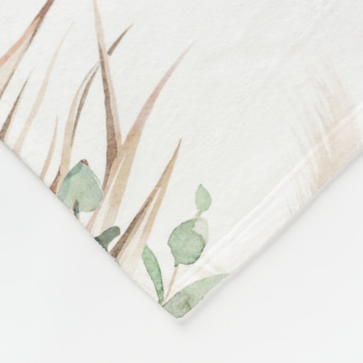 Pampas Grass Terracotta Blume Fleecedecke (Ecke)