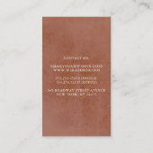 Pampas Grass Terracotta Blume Weißer Orchideen Visitenkarte (Rückseite)