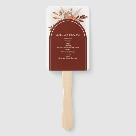 Pampas Grass Terracotta Blumenzwiebelprogramm Fächer (Rückseite)