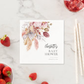 Pampas Grass Terracotta Boho Babyduschpapier Serviette (Beispiel)