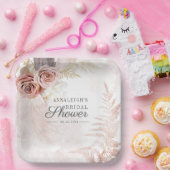 Pampas Grass Terracotta Boho Chic Brautparty Pappteller (Party)