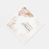 Pampas Grass Terracotta Boho Chic Brautparty Serviette (Ecke)