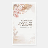 Pampas Grass Terracotta Boho Chic Brautparty Serviette (Vorderseite)