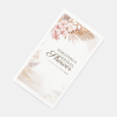 Pampas Grass Terracotta Boho Chic Brautparty Serviette (Ecke)