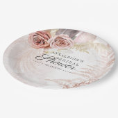 Pampas Grass Terracotta Boho Tan Brautparty Pappteller (Schrägansicht)