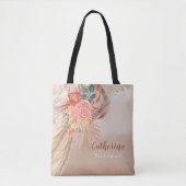 Pampas Grass Terracotta Boho Wedding Bridesmaids Tasche (Vorderseite)