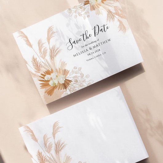 Pampas Grass Terracotta Botanisch Save The Date