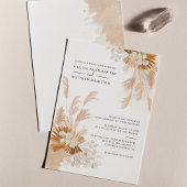 Pampas Grass Terracotta Botanische getrocknete Pal Einladung