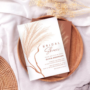 Pampas Grass Terracotta Brautparty Einladung