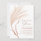 Pampas Grass Terracotta Brautparty Einladung (Vorderseite)