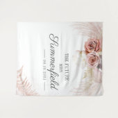 Pampas Grass Terracotta Brautparty Hintergrund Wandteppich (Vorderseite (Horizontal))