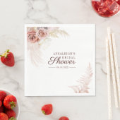 Pampas Grass Terracotta Brautparty Paper Serviette (Beispiel)
