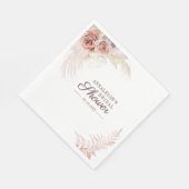 Pampas Grass Terracotta Brautparty Paper Serviette (Ecke)