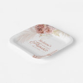 Pampas Grass Terracotta Brautparty Pappteller (Gewinkelt)