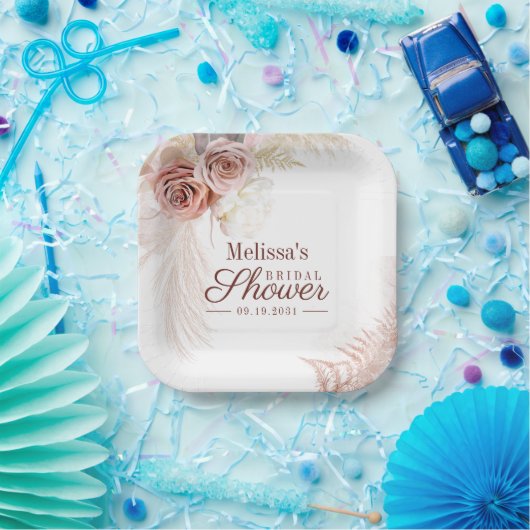 Pampas Grass Terracotta Brautparty Pappteller (Party)