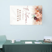 Pampas Grass Terracotta Brautparty Willkommen Banner (Messeveranstaltung)